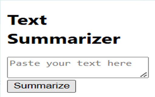Free Text Summarizer from Chrome web store to be run with OffiDocs Chromium online Free Text Summarizer from Chrome web store to be run with OffiDocs Chromium online