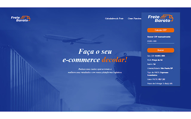 Frete Barato from Chrome web store to be run with OffiDocs Chromium online Frete Barato from Chrome web store to be run with OffiDocs Chromium online