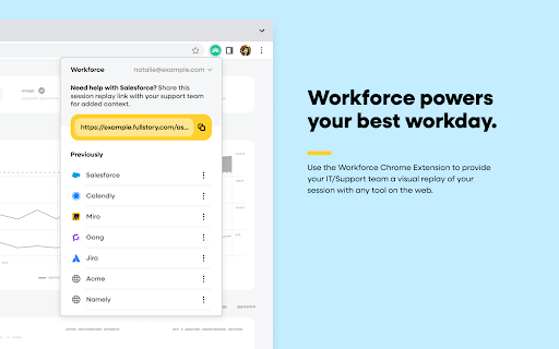 Fullstory Workforce from Chrome web store to be run with OffiDocs Chromium online Fullstory Workforce from Chrome web store to be run with OffiDocs Chromium online