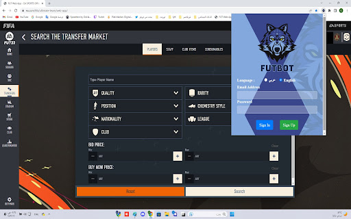 FUTBot from Chrome web store to be run with OffiDocs Chromium online FUTBot from Chrome web store to be run with OffiDocs Chromium online