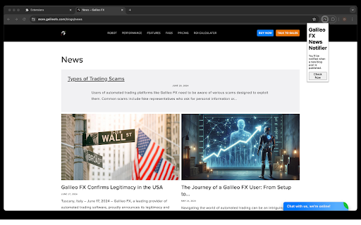 Galileo FX News Notifier from Chrome web store to be run with OffiDocs Chromium online Galileo FX News Notifier from Chrome web store to be run with OffiDocs Chromium online
