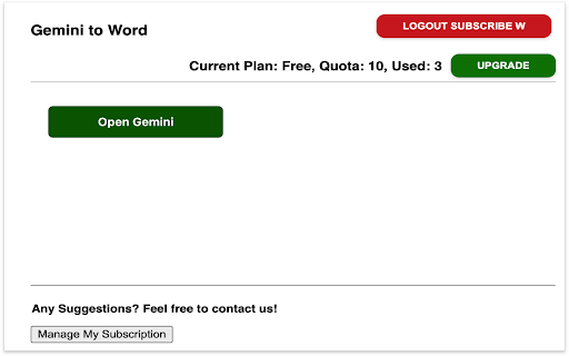 Gemini to Word from Chrome web store to be run with OffiDocs Chromium online Gemini to Word from Chrome web store to be run with OffiDocs Chromium online