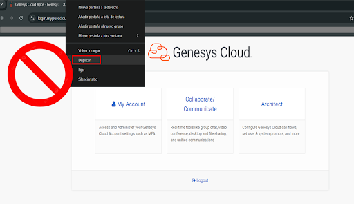 Genesys Cloud Single Tab Restriction from Chrome web store to be run with OffiDocs Chromium online Genesys Cloud Single Tab Restriction from Chrome web store to be run with OffiDocs Chromium online