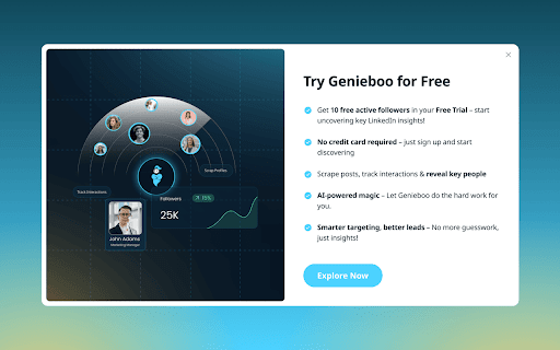 GenieBoo from Chrome web store to be run with OffiDocs Chromium online GenieBoo from Chrome web store to be run with OffiDocs Chromium online
