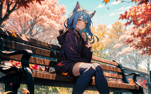 Gentle Autumn – Cat Eared Girl on the Park Bench from Chrome web store to be run with OffiDocs Chromium online Gentle Autumn – Cat Eared Girl on the Park Bench from Chrome web store to be run with OffiDocs Chromium online