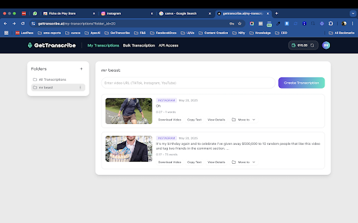 GetTranscribe from Chrome web store to be run with OffiDocs Chromium online GetTranscribe from Chrome web store to be run with OffiDocs Chromium online