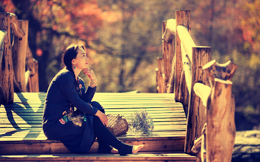 Girl sitting on wooden bridge from Chrome web store to be run with OffiDocs Chromium online Girl sitting on wooden bridge from Chrome web store to be run with OffiDocs Chromium online