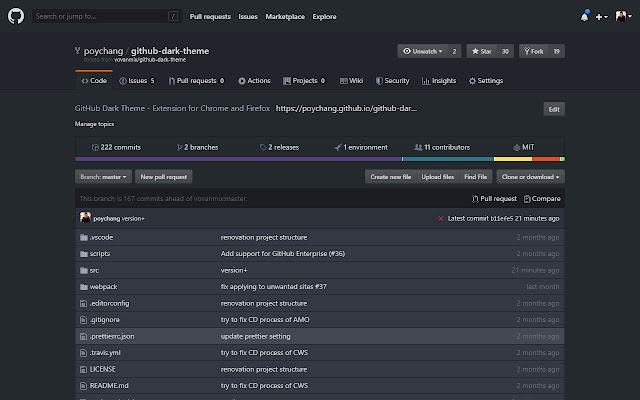 GitHub Dark Theme from Chrome web store to be run with OffiDocs Chromium online GitHub Dark Theme from Chrome web store to be run with OffiDocs Chromium online