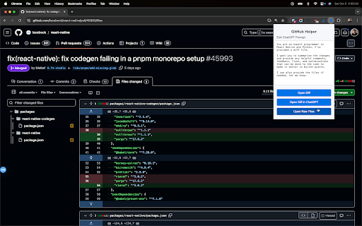 GitHub Diff from Chrome web store to be run with OffiDocs Chromium online GitHub Diff from Chrome web store to be run with OffiDocs Chromium online