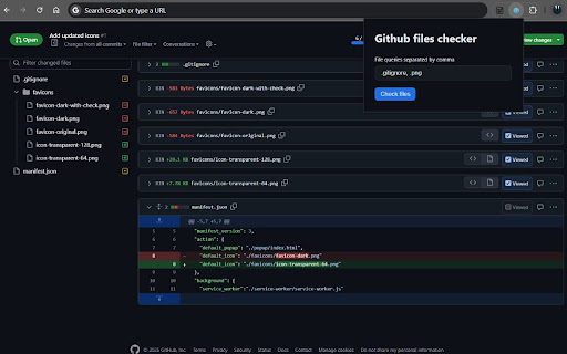 GitHub PR files checker from Chrome web store to be run with OffiDocs Chromium online GitHub PR files checker from Chrome web store to be run with OffiDocs Chromium online
