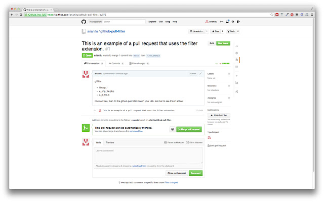 Github Pull Filter from Chrome web store to be run with OffiDocs Chromium online Github Pull Filter from Chrome web store to be run with OffiDocs Chromium online