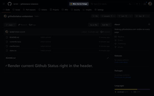 Github Status Monitor from Chrome web store to be run with OffiDocs Chromium online Github Status Monitor from Chrome web store to be run with OffiDocs Chromium online
