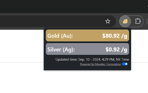 Gold and Silver Prices from Chrome web store to be run with OffiDocs Chromium online Gold and Silver Prices from Chrome web store to be run with OffiDocs Chromium online