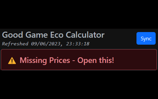 Good Game Eco Calculator from Chrome web store to be run with OffiDocs Chromium online Good Game Eco Calculator from Chrome web store to be run with OffiDocs Chromium online