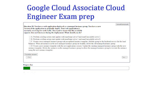 Google Cloud Associate Cloud Engineer Examprep plugin from Chrome web store to be run with OffiDocs Chromium online Google Cloud Associate Cloud Engineer Examprep plugin from Chrome web store to be run with OffiDocs Chromium online