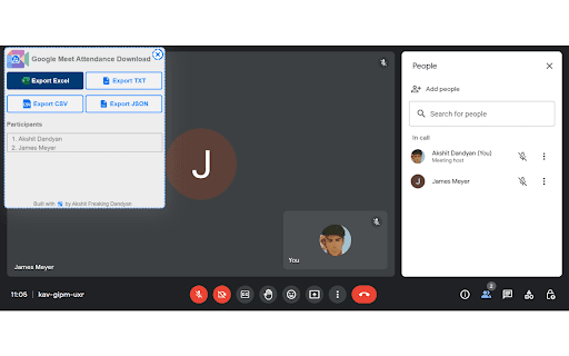 Google Meet Attendance Download from Chrome web store to be run with OffiDocs Chromium online Google Meet Attendance Download from Chrome web store to be run with OffiDocs Chromium online