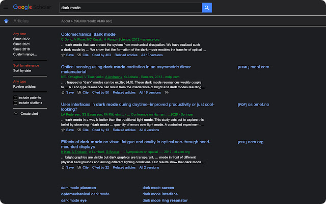 Google Scholar DarkMode from Chrome web store to be run with OffiDocs Chromium online Google Scholar DarkMode from Chrome web store to be run with OffiDocs Chromium online