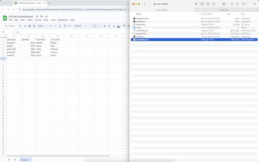 Google Sheet CSV Import from Chrome web store to be run with OffiDocs Chromium online Google Sheet CSV Import from Chrome web store to be run with OffiDocs Chromium online