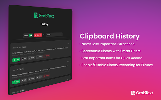 GrabText Screen Image OCR from Chrome web store to be run with OffiDocs Chromium online GrabText Screen Image OCR from Chrome web store to be run with OffiDocs Chromium online
