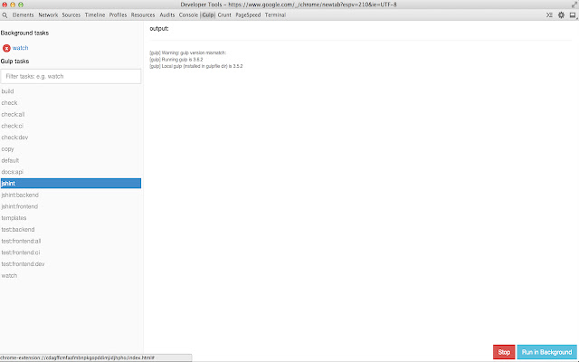 Gulp Devtools from Chrome web store to be run with OffiDocs Chromium online Gulp Devtools from Chrome web store to be run with OffiDocs Chromium online