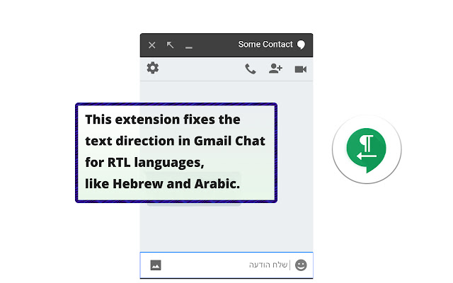 Hangouts RTL fixer from Chrome web store to be run with OffiDocs Chromium online Hangouts RTL fixer from Chrome web store to be run with OffiDocs Chromium online
