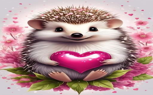 Hedgehog and heart wallpaper from Chrome web store to be run with OffiDocs Chromium online Hedgehog and heart wallpaper from Chrome web store to be run with OffiDocs Chromium online