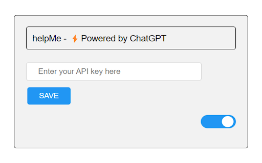 helpMe ⚡Powered by ChatGPT from Chrome web store to be run with OffiDocs Chromium online helpMe ⚡Powered by ChatGPT from Chrome web store to be run with OffiDocs Chromium online