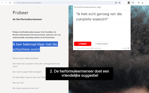 Herformuleermeneer from Chrome web store to be run with OffiDocs Chromium online Herformuleermeneer from Chrome web store to be run with OffiDocs Chromium online