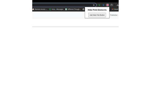 Hide Pink Extension from Chrome web store to be run with OffiDocs Chromium online Hide Pink Extension from Chrome web store to be run with OffiDocs Chromium online
