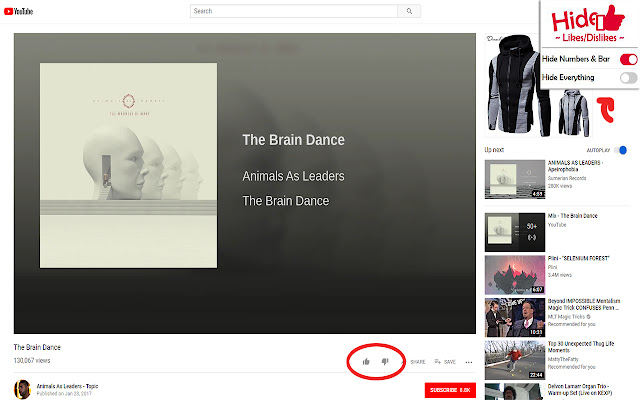 Hide Youtube Likes/Dislikes from Chrome web store to be run with OffiDocs Chromium online Hide Youtube Likes/Dislikes from Chrome web store to be run with OffiDocs Chromium online