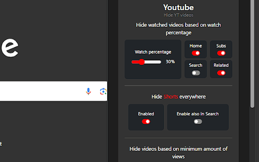 Hide Youtube watched videos, Shorts and low views from Chrome web store to be run with OffiDocs Chromium online Hide Youtube watched videos, Shorts and low views from Chrome web store to be run with OffiDocs Chromium online