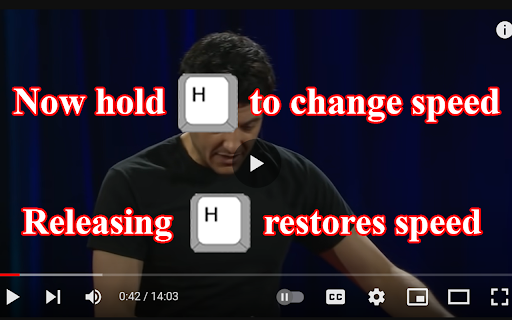 Hold H Video Speed Controller from Chrome web store to be run with OffiDocs Chromium online Hold H Video Speed Controller from Chrome web store to be run with OffiDocs Chromium online