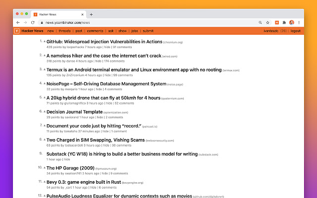 Honcho — A cleaner, nicer Hacker News from Chrome web store to be run with OffiDocs Chromium online Honcho — A cleaner, nicer Hacker News from Chrome web store to be run with OffiDocs Chromium online