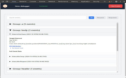 htmx debugger from Chrome web store to be run with OffiDocs Chromium online htmx debugger from Chrome web store to be run with OffiDocs Chromium online