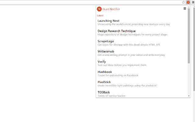 Hunt Notifier from Chrome web store to be run with OffiDocs Chromium online Hunt Notifier from Chrome web store to be run with OffiDocs Chromium online