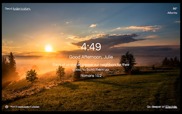 iDisciples Verse of the Day from Chrome web store to be run with OffiDocs Chromium online iDisciples Verse of the Day from Chrome web store to be run with OffiDocs Chromium online