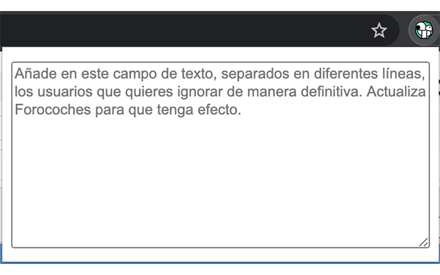 Ignorador Forocoches from Chrome web store to be run with OffiDocs Chromium online Ignorador Forocoches from Chrome web store to be run with OffiDocs Chromium online