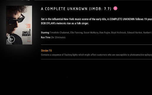 IMDB ratings for cinema listings from Chrome web store to be run with OffiDocs Chromium online IMDB ratings for cinema listings from Chrome web store to be run with OffiDocs Chromium online