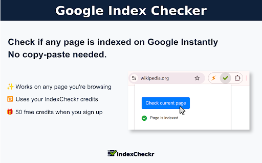 IndexCheckr from Chrome web store to be run with OffiDocs Chromium online IndexCheckr from Chrome web store to be run with OffiDocs Chromium online