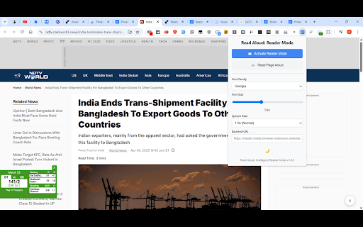 Intelligent Reader Mode from Chrome web store to be run with OffiDocs Chromium online Intelligent Reader Mode from Chrome web store to be run with OffiDocs Chromium online