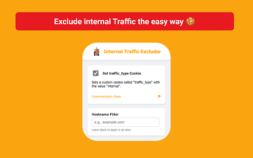 Internal Traffic Excluder for GA4 from Chrome web store to be run with OffiDocs Chromium online Internal Traffic Excluder for GA4 from Chrome web store to be run with OffiDocs Chromium online