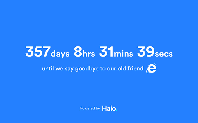 Internet Explorer Countdown Timer from Chrome web store to be run with OffiDocs Chromium online Internet Explorer Countdown Timer from Chrome web store to be run with OffiDocs Chromium online