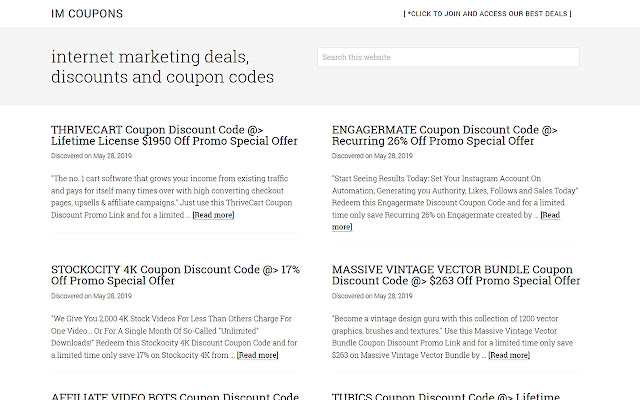 Internet Marketing Deals and Discount Coupons from Chrome web store to be run with OffiDocs Chromium online Internet Marketing Deals and Discount Coupons from Chrome web store to be run with OffiDocs Chromium online