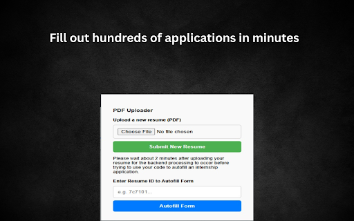 Internship Application Auto Fill from Chrome web store to be run with OffiDocs Chromium online Internship Application Auto Fill from Chrome web store to be run with OffiDocs Chromium online