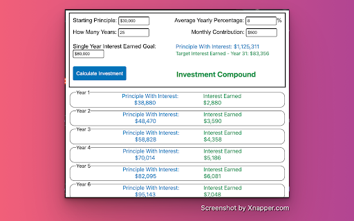 Investment Compound from Chrome web store to be run with OffiDocs Chromium online Investment Compound from Chrome web store to be run with OffiDocs Chromium online