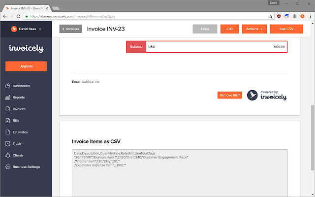Invoicely CSV Generator from Chrome web store to be run with OffiDocs Chromium online Invoicely CSV Generator from Chrome web store to be run with OffiDocs Chromium online