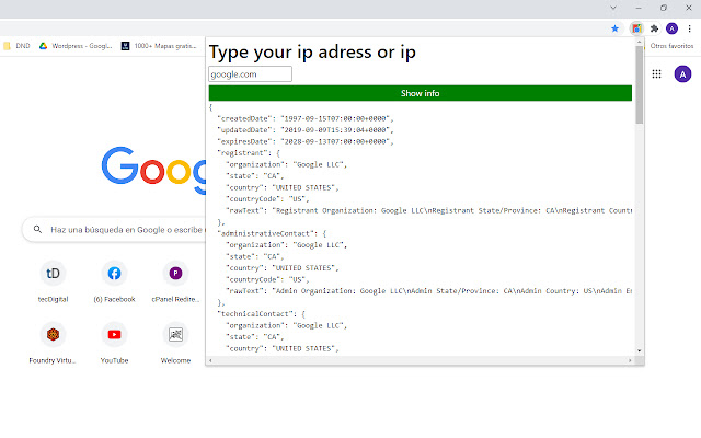 IP info from Chrome web store to be run with OffiDocs Chromium online IP info from Chrome web store to be run with OffiDocs Chromium online