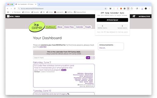 ITP Camp Calendar Sync from Chrome web store to be run with OffiDocs Chromium online ITP Camp Calendar Sync from Chrome web store to be run with OffiDocs Chromium online