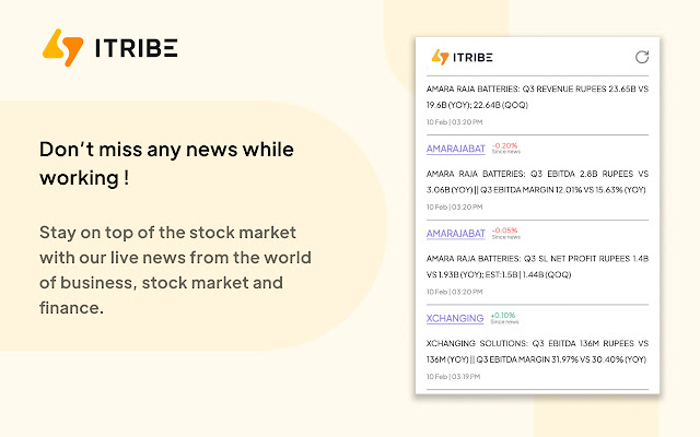 iTribe: Live Stock Market News from Chrome web store to be run with OffiDocs Chromium online iTribe: Live Stock Market News from Chrome web store to be run with OffiDocs Chromium online