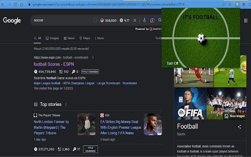 ITS FOOTBALL from Chrome web store to be run with OffiDocs Chromium online ITS FOOTBALL from Chrome web store to be run with OffiDocs Chromium online